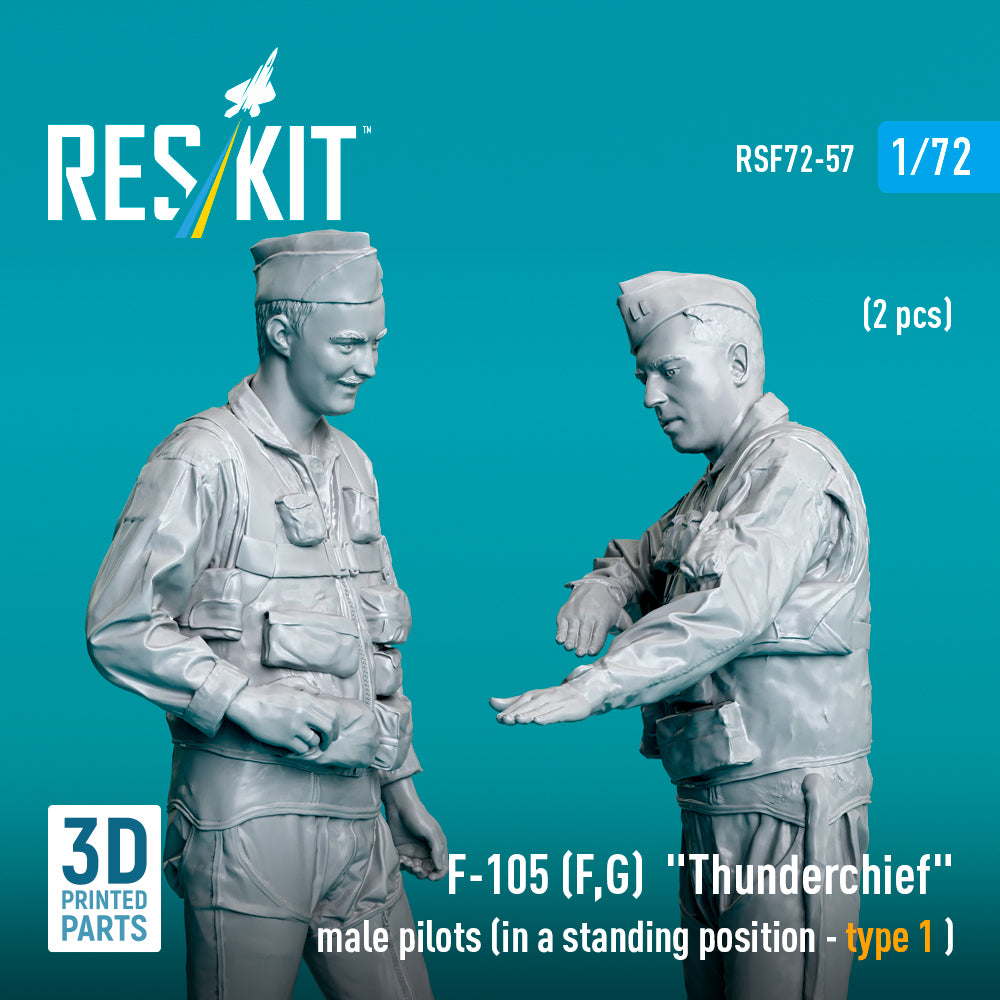 ResKit RSF72-0057 1:72 Republic F-105F/F-105G Thunderchief male pilots