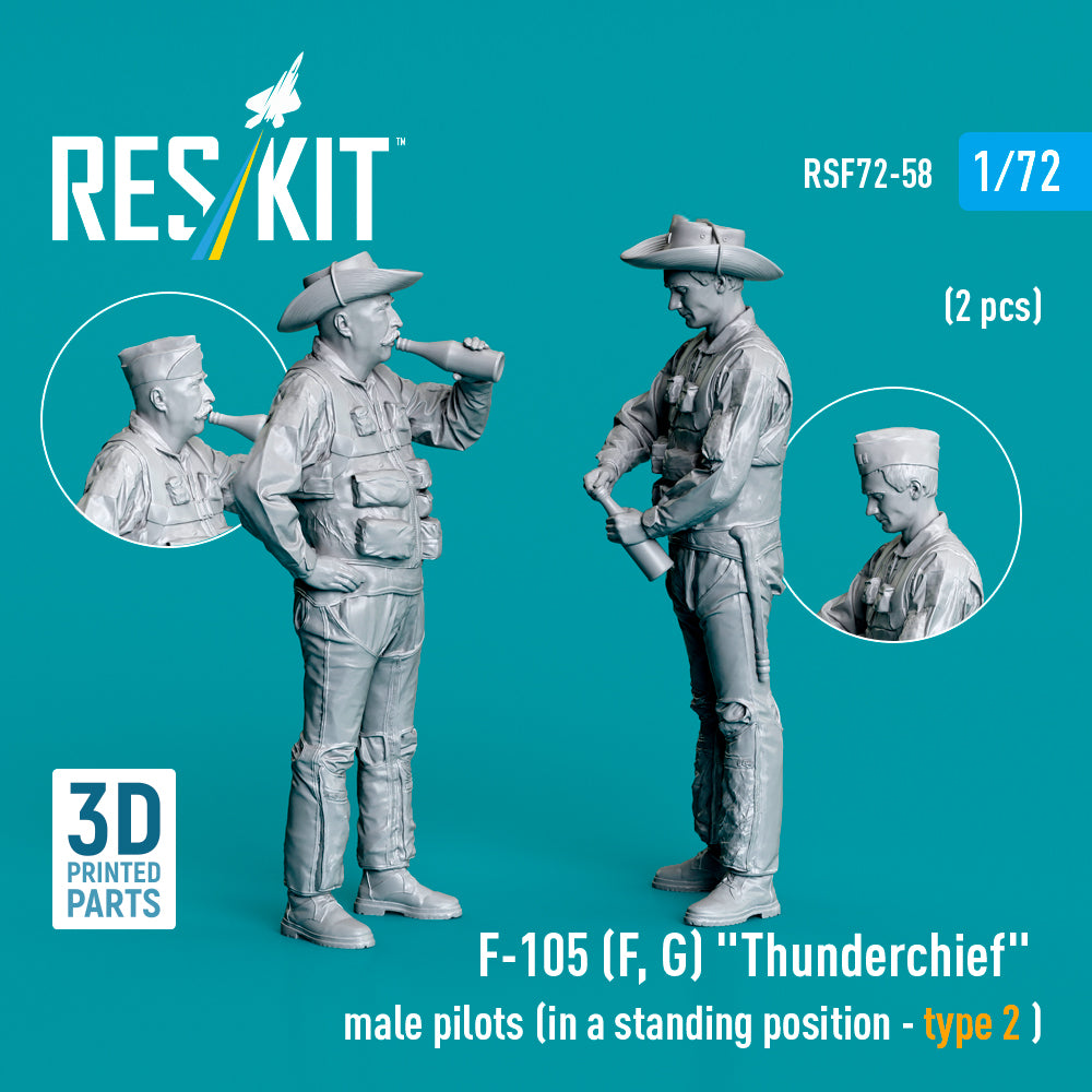 ResKit RSF72-0058 1:72 Republic F-105F/F-105G Thunderchief male pilots
