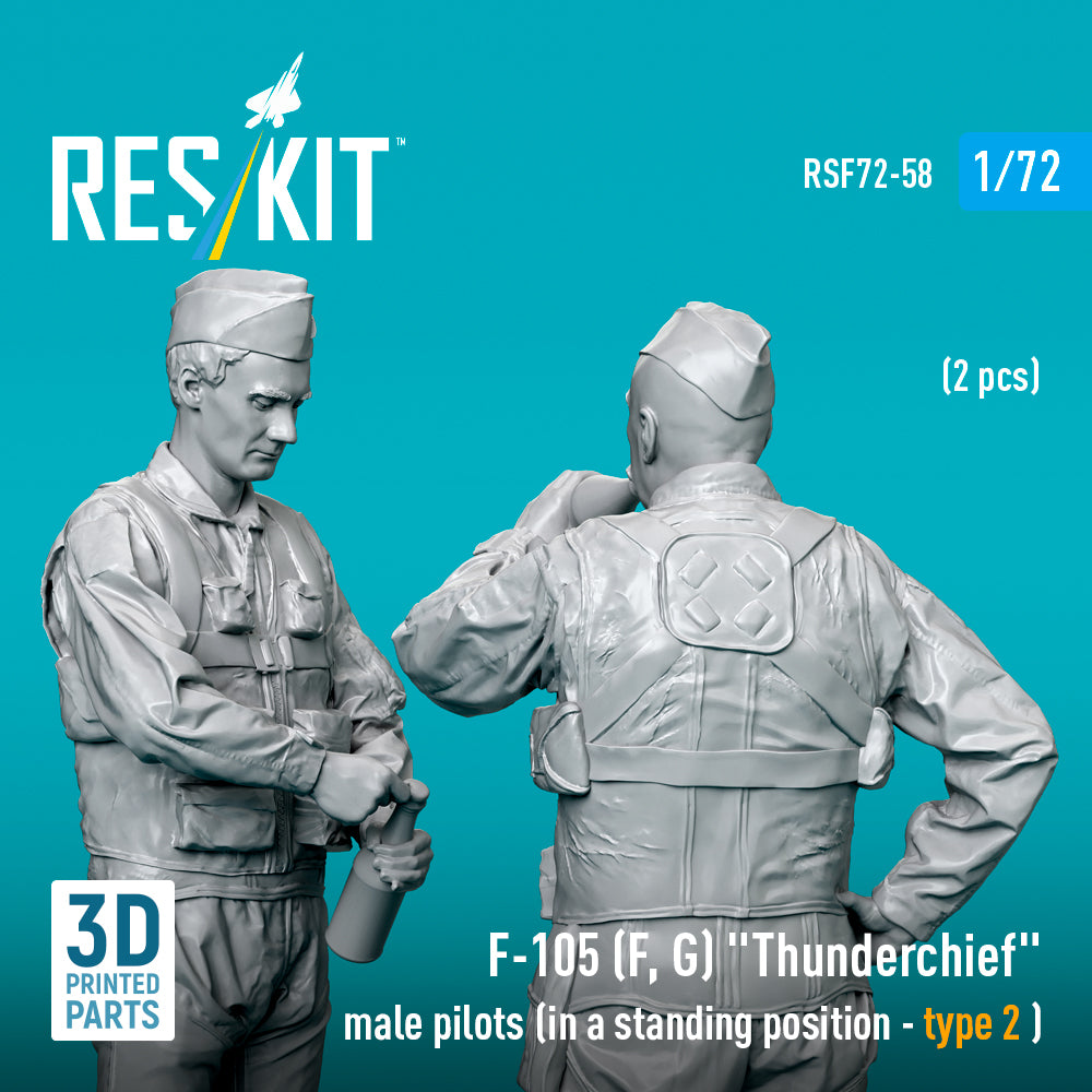 ResKit RSF72-0058 1:72 Republic F-105F/F-105G Thunderchief male pilots