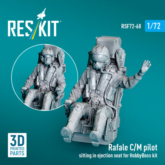 ResKit RSF72-0060 1:72 Dassault Rafale C/M pilot sitting in ejection seat