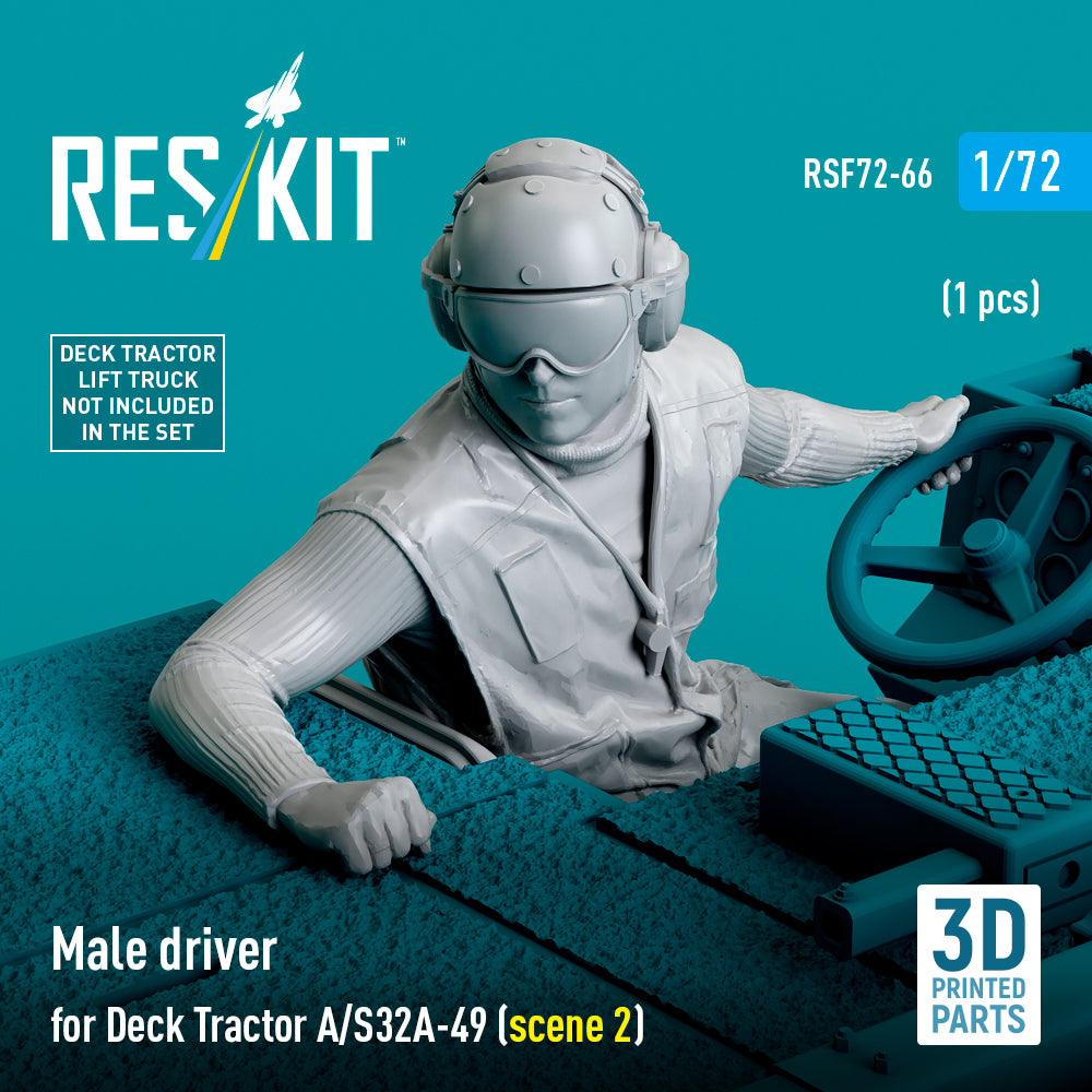 ResKit RSF72-0066 1:72 Male driver for Deck Tractor A/S32A-49