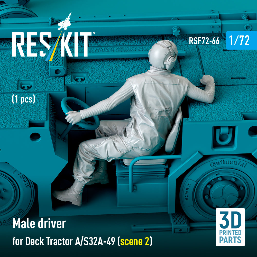 ResKit RSF72-0066 1:72 Male driver for Deck Tractor A/S32A-49