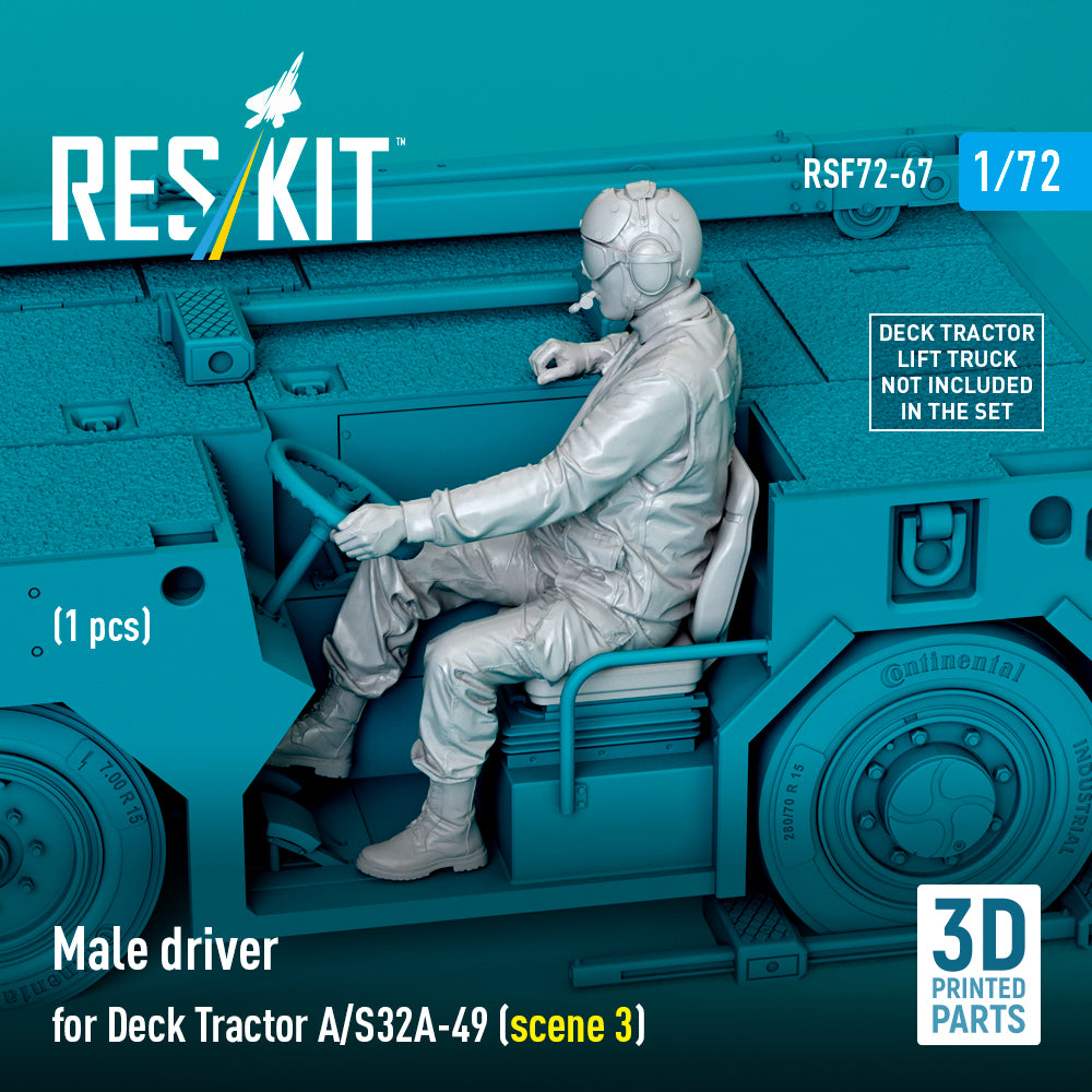 ResKit RSF72-0067 1:72 Male driver for Deck Tractor A/S32A-49