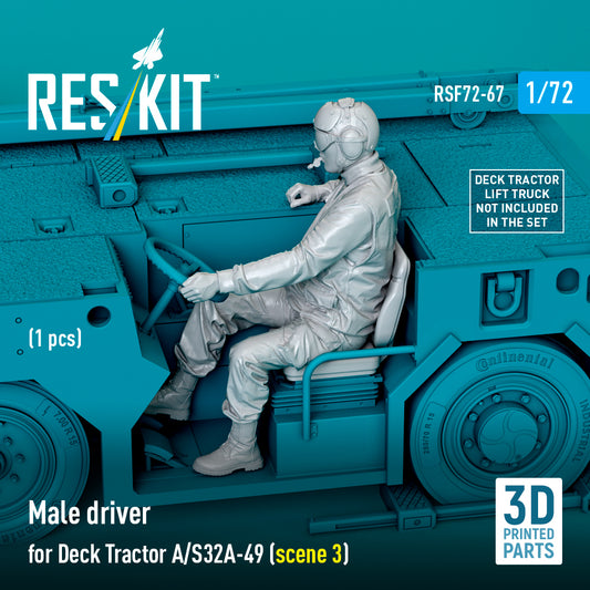 ResKit RSF72-0067 1:72 Male driver for Deck Tractor A/S32A-49