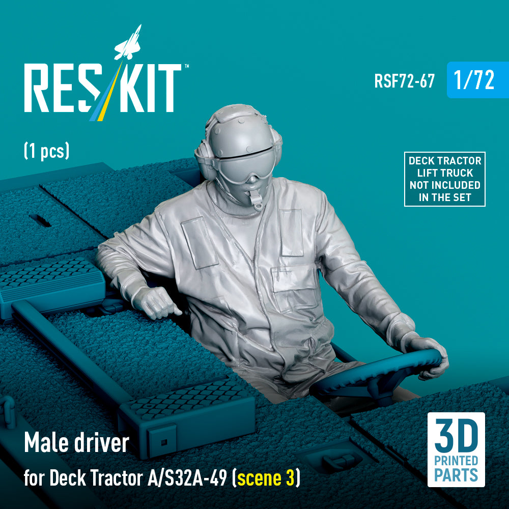 ResKit RSF72-0067 1:72 Male driver for Deck Tractor A/S32A-49