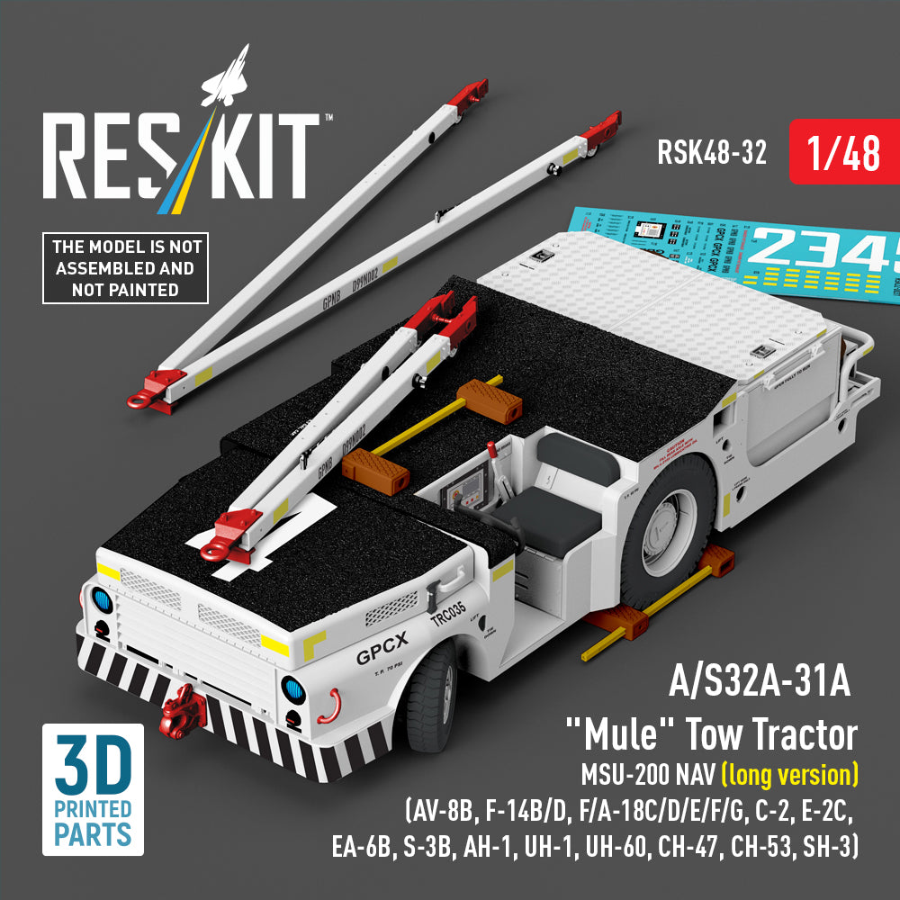 ResKit RSK48-0032 1:48 A/S32A-31A "Mule" Tow Tractor MSU-200 NAV