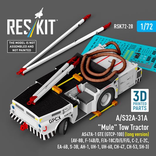ResKit RSK72-0028 1:72 A/S32A-31A "Mule" Tow Tractor AS47A-1 GTE