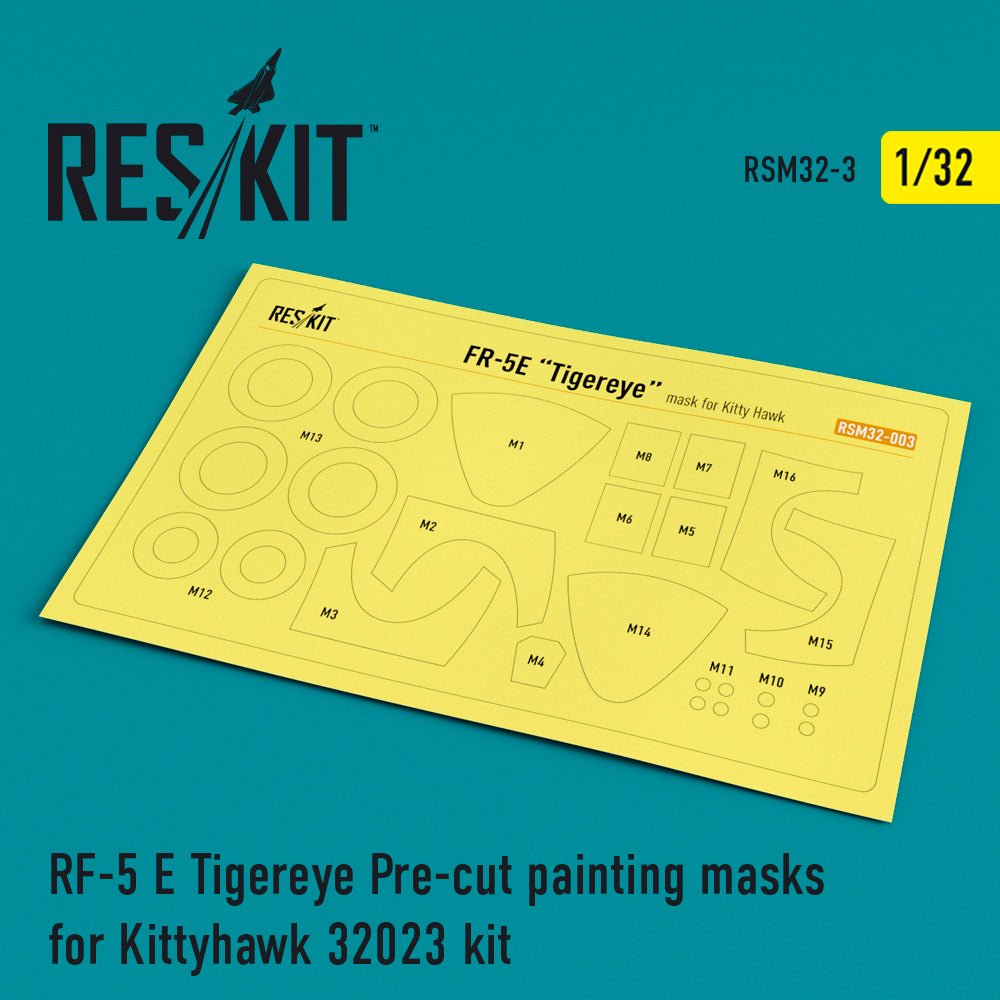 ResKit RSM32-0003 1:32 RF-5E Tigereye Canopy & Wheels Masks