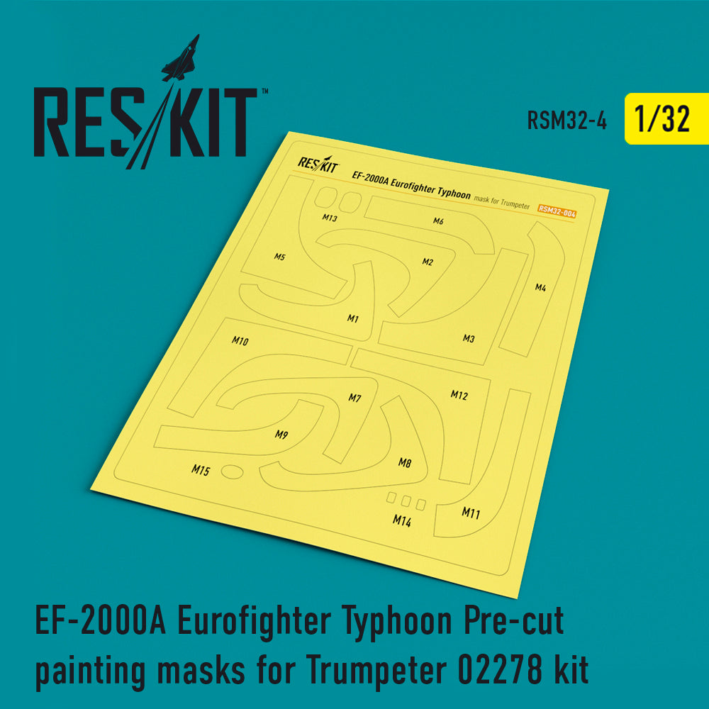 ResKit RSM32-0004 1:32 Eurofighter EF-2000A Typhoon Canopy Painting Masks