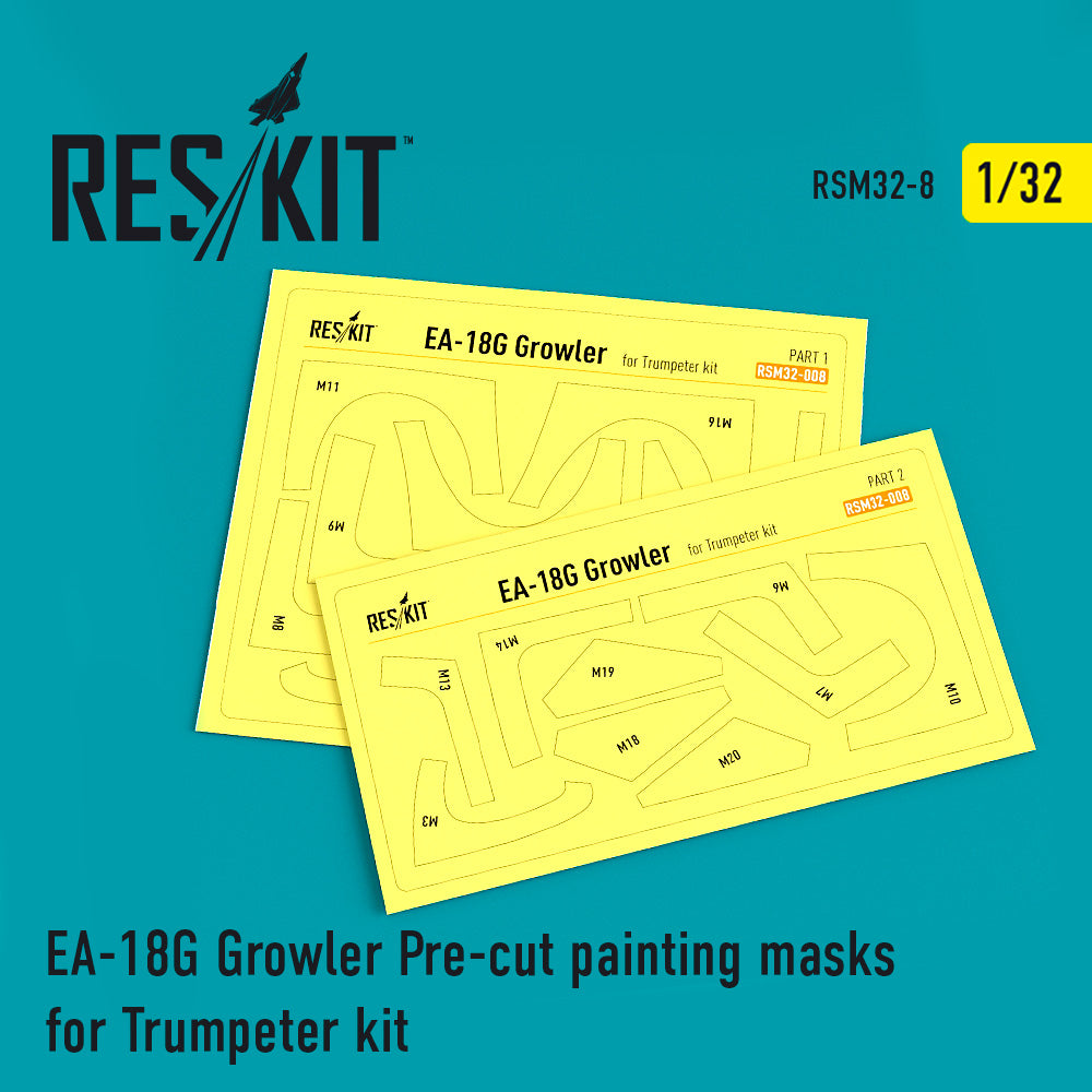 ResKit RSM32-0008 1:32 Boeing EA-18G Growler Pre-cut painting masks