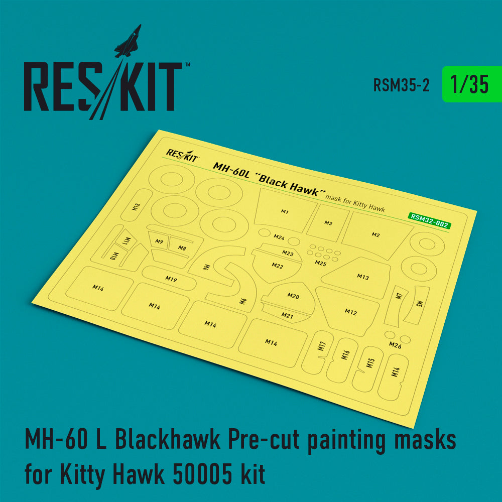 ResKit RSM35-0002 1:35 MH-60L Blackhawk Canopy & Wheels Masks