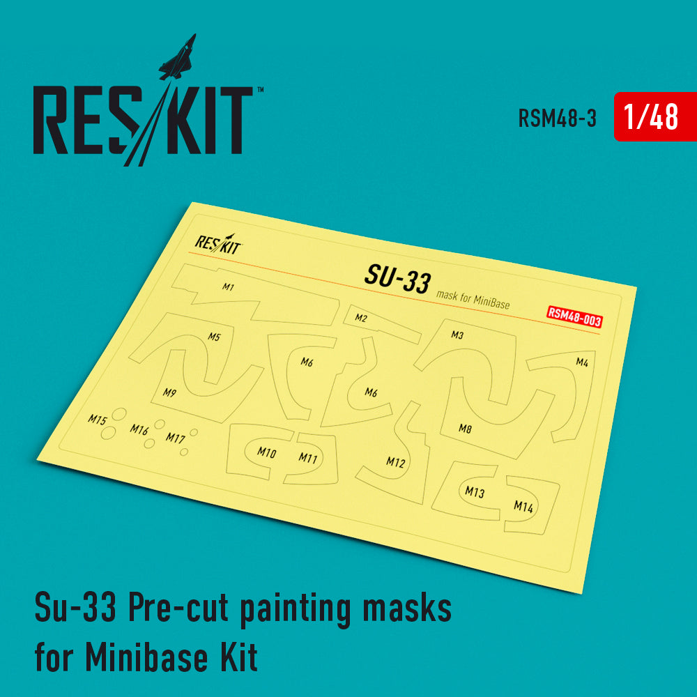 ResKit RSM48-0003 1:48 Sukhoi Su-33 Canopy Painting Masks