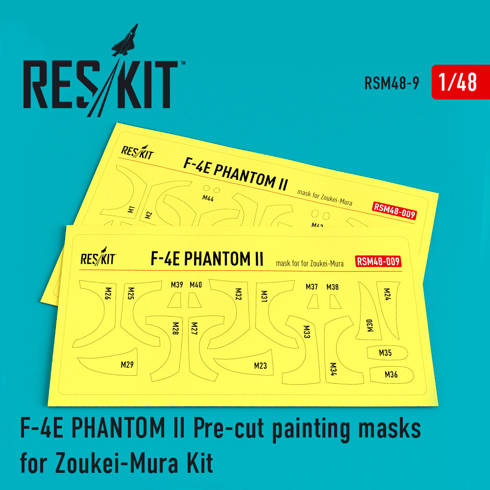ResKit RSM48-0009 1:48 McDonnell F-4E Phantom II Pre-cut painting masks