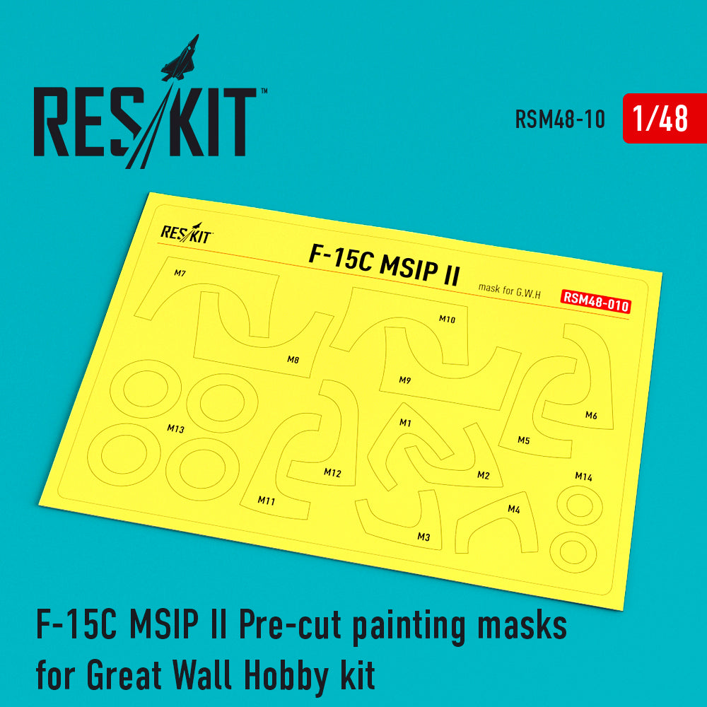 ResKit RSM48-0010 1:48 McDonnell F-15 Eagle MSIP ll Pre-cut painting masks