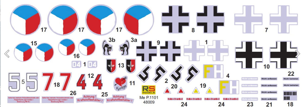 RS Models RSMI48009 1:48 Messerschmitt P.1101