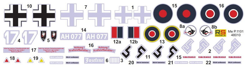 RS Models RSMI48010 1:48 Messerschmitt P.1101 Nightfighter