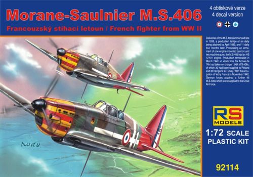 RS Models RSMI92114 1:72 Morane-Saulnier MS.406C1