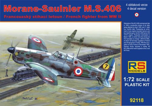 RS Models RSMI92118 1:72 Morane-Saulnier MS.406C1 France 1940