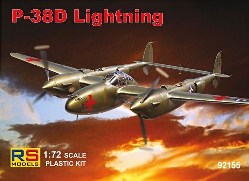 RS Models RSMI92155 1:72 Lockheed P-38D Lightning 3 decal variants for USA 1