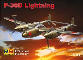RS Models RSMI92155 1:72 Lockheed P-38D Lightning 3 decal variants for USA 1
