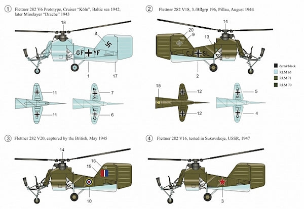 RS Models RSMI92183 1:72 Flettner Fl-282B-0 Helicopter