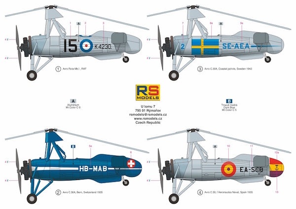 RS Models RSMI92189 1:72 Avro Rota Mk.I/C.30A
