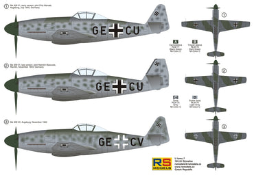 RS Models RSMI92201 1:72 Messerschmitt Me-309V-1 and Me-309V-2