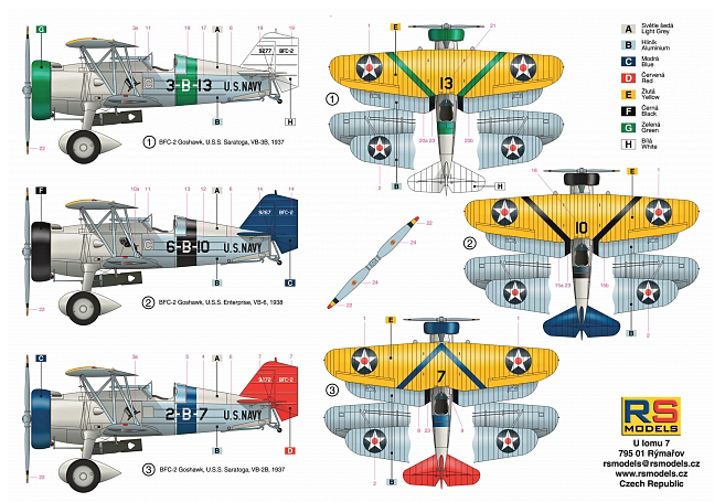 RS Models RSMI92213 1:72 Curtiss BFC-2 Goshawk