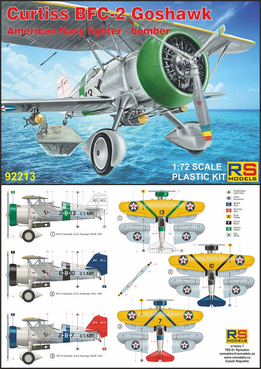 RS Models RSMI92213 1:72 Curtiss BFC-2 Goshawk