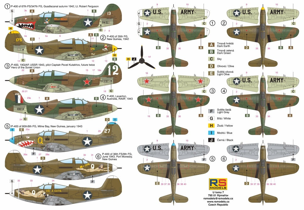 RS Models RSMI92218 1:72 Bell P-400 Airacobra 1