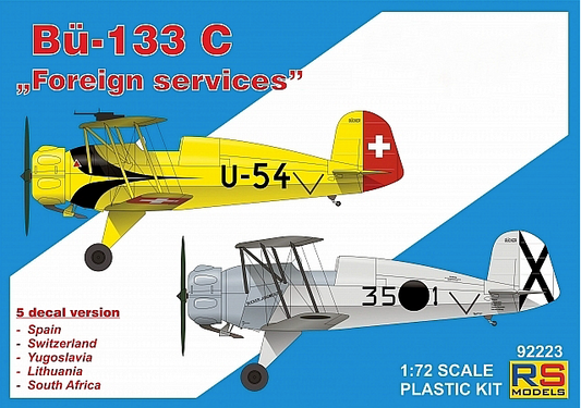 RS Models RSMI92223 1:72 Bucker Bu-133C Foreign Service