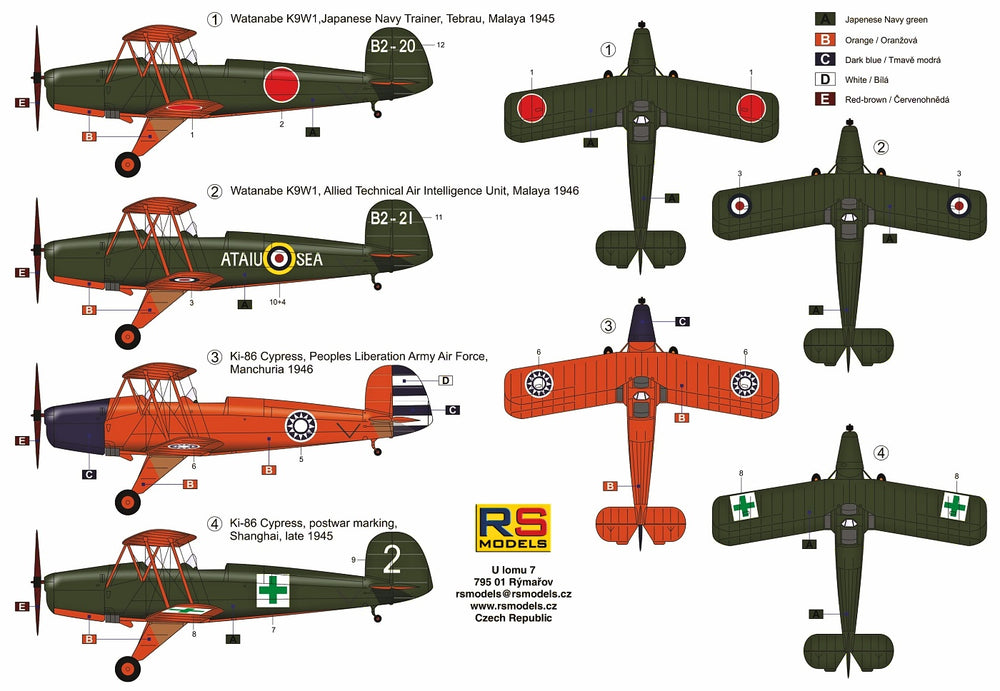 RS Models RSMI92226 1:72 Kokusai Ki-86/Watanabe K9W1 Japanese Type 4