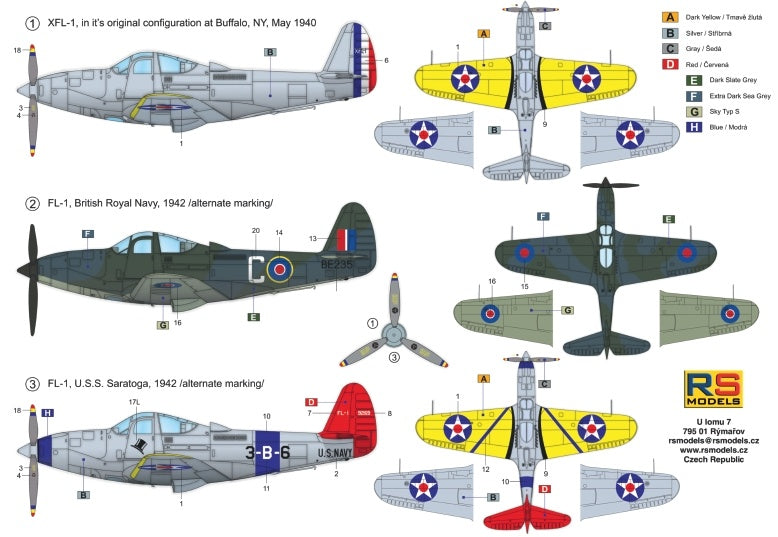 RS Models RSMI92232 1:72 Bell XFL-1 Airabonita
