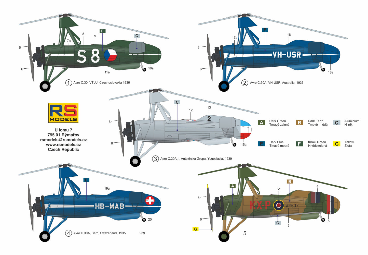 RS Models RSMI92234 1:72 Avro Rota C.30