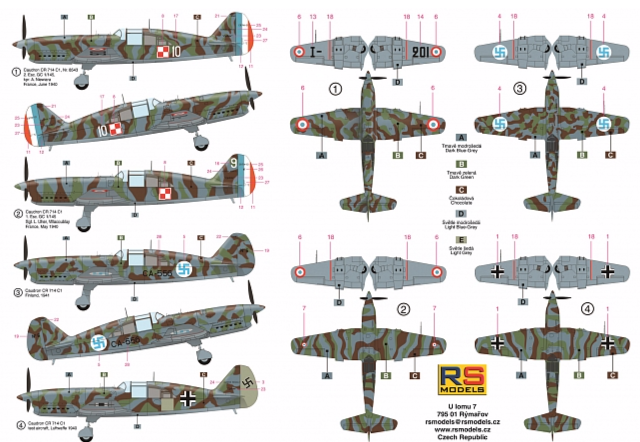RS Models RSMI92242 1:72 Caudron CR.714 1