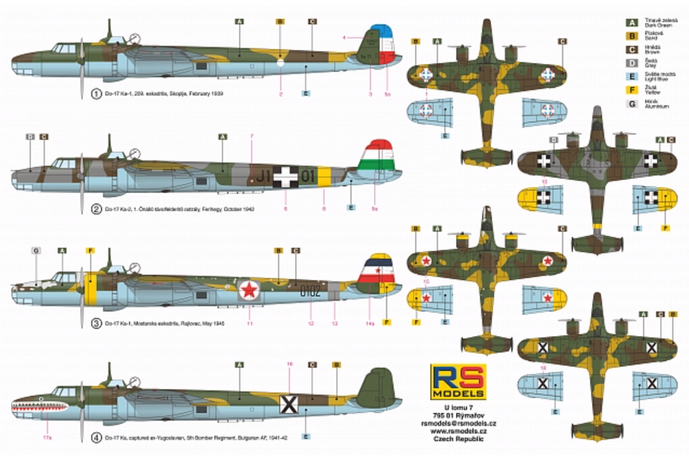 RS Models RSMI92243 1:72 Dornier Do-17K 1