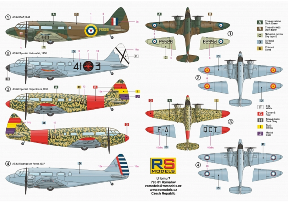 RS Models RSMI92250 1:72 Airspeed Envoy Cheetah Engine