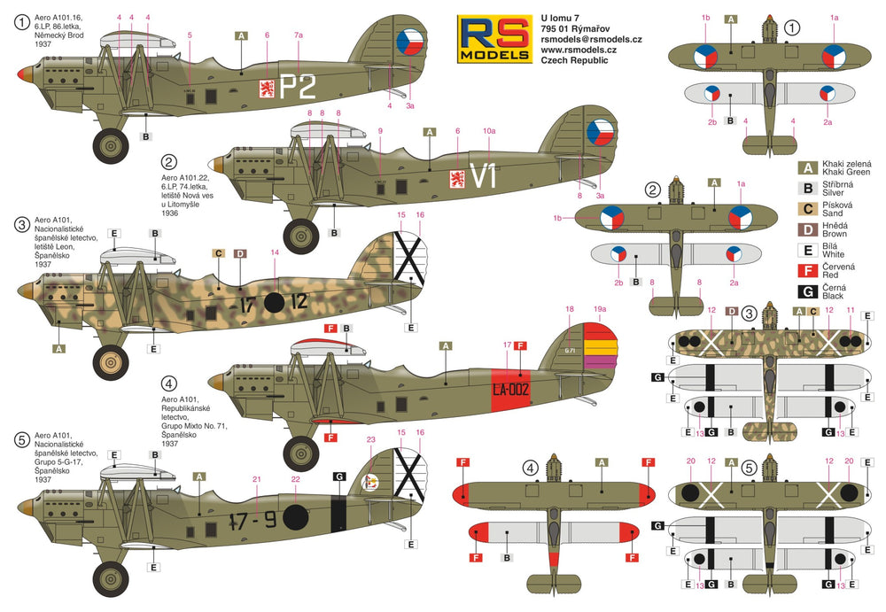 RS Models RSMI92260 1:72 Aero A-101