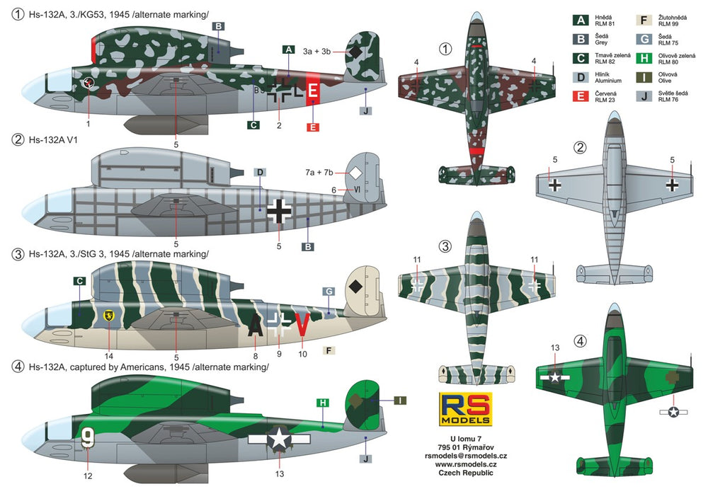 RS Models RSMI92266 1:72 Henschel Hs-132A