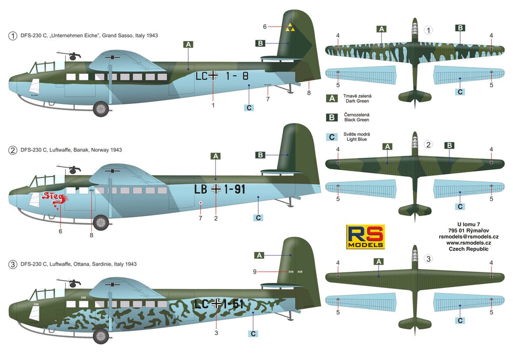 RS Models RSMI92269 1:72 DFS DFS-230