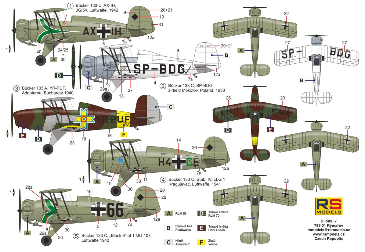 RS Models RSMI92270 1:72 Bucker Bu-133A/C