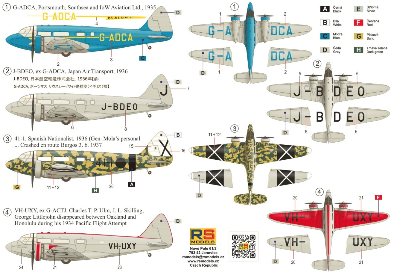 RS Models RSMI92296 1:72 Airspeed Envoy Lynx Engine