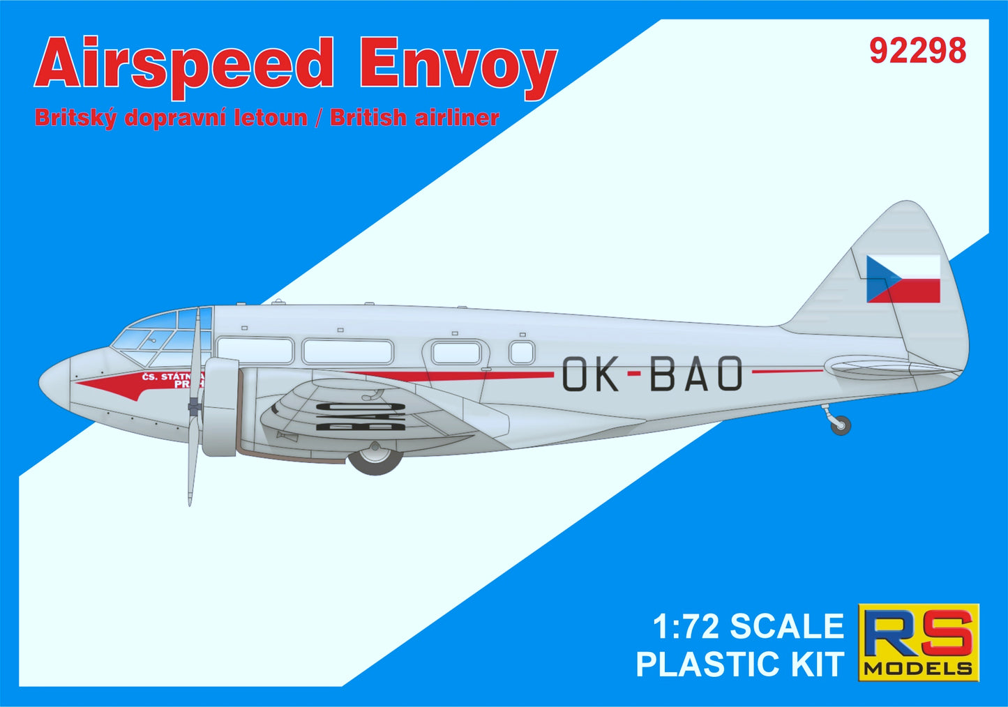 RS Models RSMI92298 1:72 Airspeed Envoy, Castor engine 4 decal v