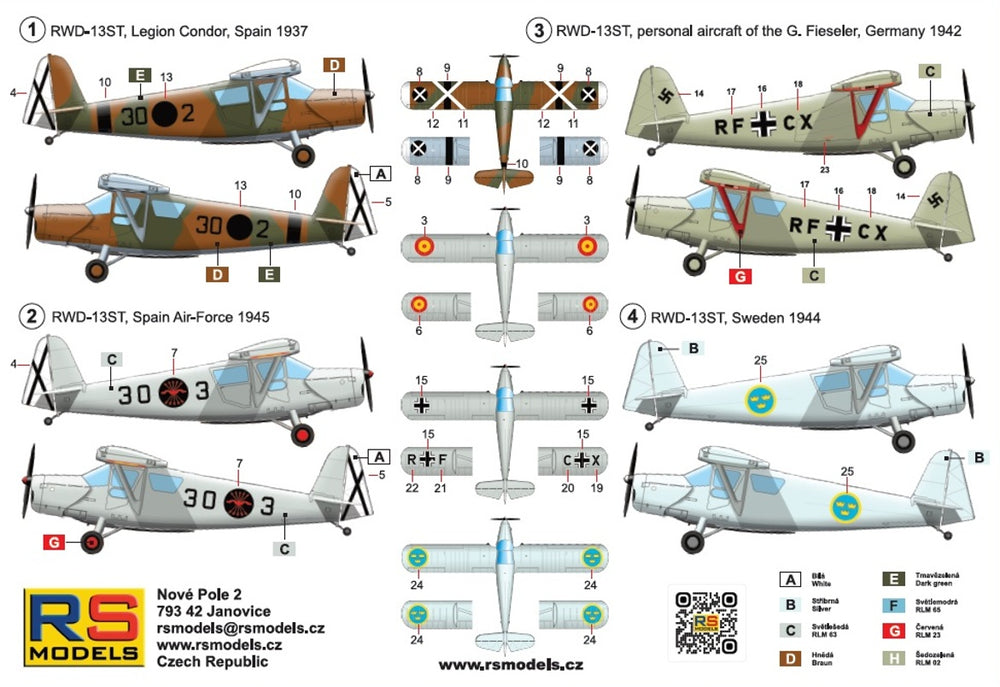 RS Models RSMI92307 1:72 RWD-13 Legion Condor