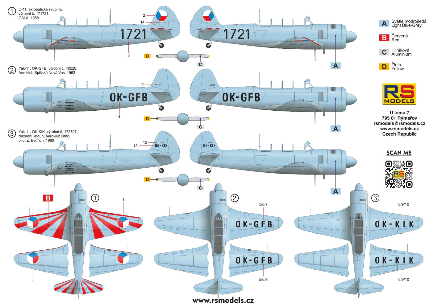 RS Models RSMI94009 1:72 Yak-11 / C-11 Moose