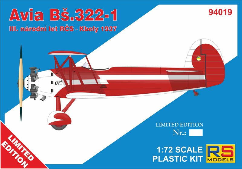 RS Models RSMI94019 1:72 Avia Ba.322.1 1 decal v