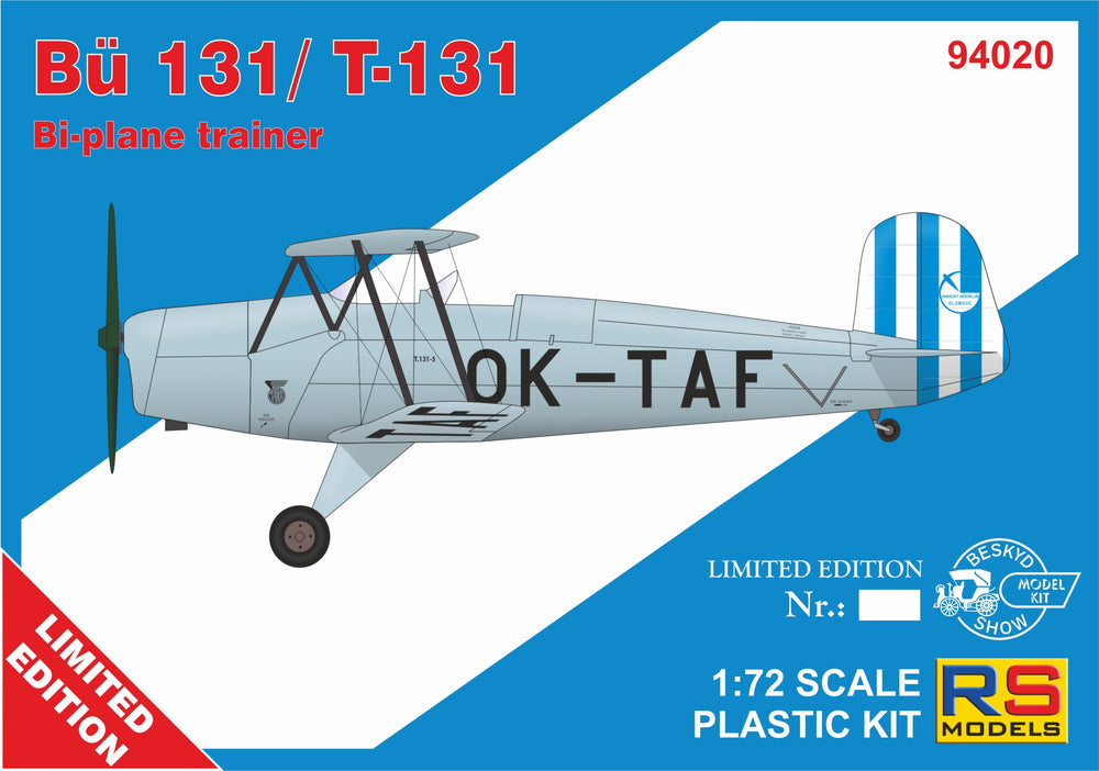 RS Models RSMI94020 1:72 Bucker Bu-131/T-131 PK-TAF OK-TAK D-EDYD