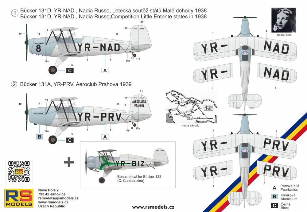 RS Models RSMI94032 1:72 Bucker Bu-131A/D Nadia Russo