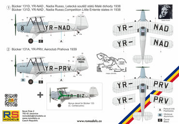 RS Models RSMI94032 1:72 Bucker Bu-131A/D Nadia Russo
