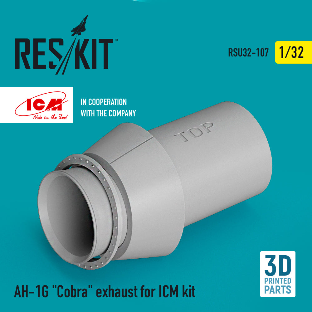 ResKit RSU32-0107 1:32 Bell AH-1G Cobra exhaust